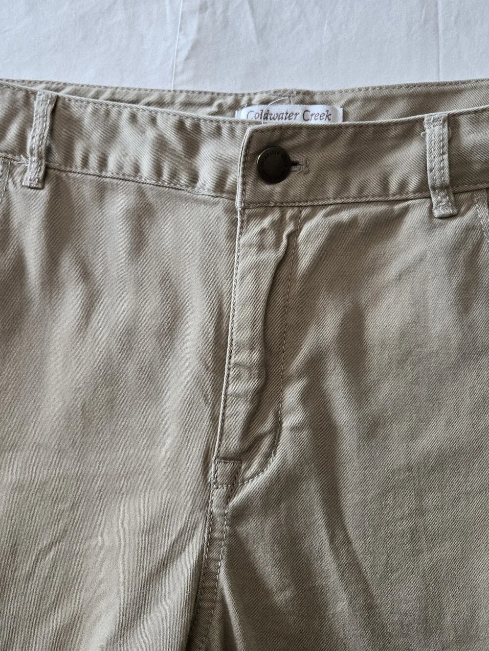 Coldwater Creek Natural Fit Bermuda Shorts Womens 12 Khaki